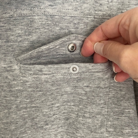 H&M Mens Zip Up Casual Jacket Gray L Collard‎ Pockets Soft Shell Minimalism - Picture 4 of 11